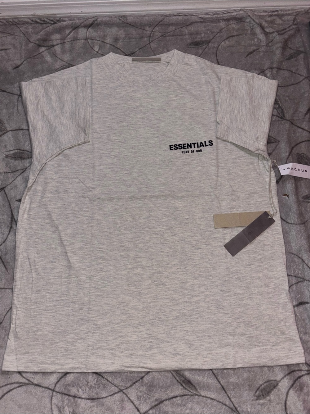 Essentials Men's Light Gray Short Sleeve Logo Tee